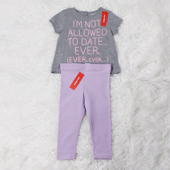 NWT Joe Fresh 2 Piece Baby Girls Tee/Legging Set - Picture 4 of 4
